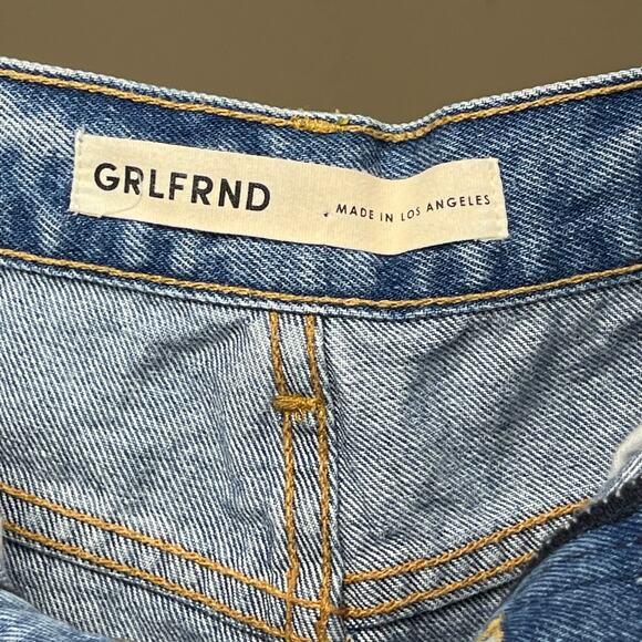 GRLFRND Hayden Low Rise Button Fly Boyfriend Jean Shorts 27 - Picture 5 of 7